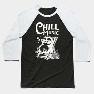 CHILL OUT MUSIC  - Penguin Chillax (White) Baseball T-Shirt